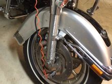 Before with chipped front end and forks.