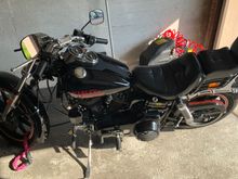 Shared characteristics with the Nightster are mid controls, low pulled back handlebars, low bike in general. Though the Nightster doesn’t have this much pullback, but the risers can be changed.