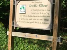 This sign is on a hairpin corner where there is ravine caused by a spring