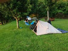 We stay in motorcycle campgrounds when we can.