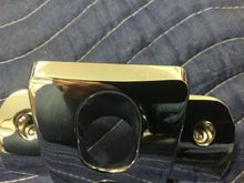 A small spot on top, not visible when installed, not a chip in the chrome.