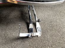 New "Low" stand on left, OEM on right.