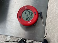 Grill coming up to temp. 225 - 250.  It settled at 238 deg i thin it was . see below