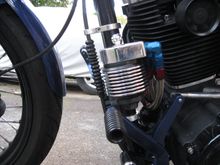 My custom large capacity oil filter canister and custom mount.