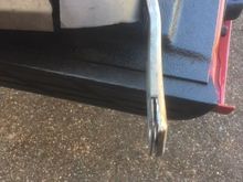 Fender struts cover up the hole for the softail solo seat. Had to improvise