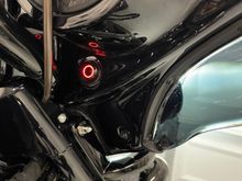 Red LED with power on