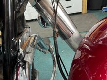 
New bars are on the way, and we'll measure for a new front brake line once they are installed. 