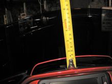 6" to the top from dash