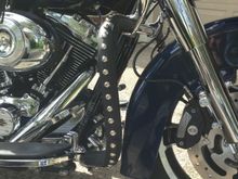 Crash bar wraps with studs.