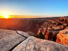 Sunset over Monument Valley..