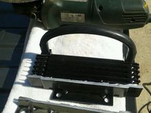 oil cooler from 2014 street glide ...modified for mounting on 94 springer