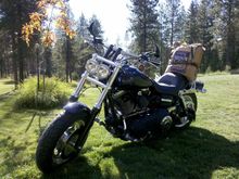 Now this is a prime case of "You might be a redneck if" you have ever strapped a 50lb bag of redneck camo on the back of your Harley, i.e. Apple corn..