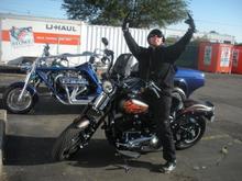 Me on The Darkness next to Big Bad Ronnie's Road Warrior Trike!