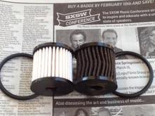 fuel filter old and new