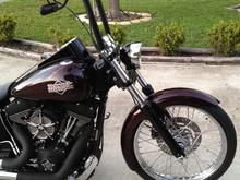 '05 Night Train New additions....14" Wild1 Outlawz...Arlen Ness Black Oval Mirrors...Black Powder coated Lower tubes