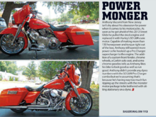 Bagger Magazine Article-&quot;Power Monger&quot; about my 2012 Procharged SE120R Street Glide.
