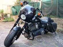Fat bob FXDF road6 customs mini apes, black rims, Arlen ness fairing, stage1.