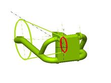 chain study dropped swingarm