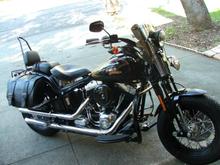 Changed out the handlebars, saddlebags and horn.