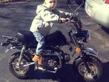 Just pose not Riding this yet, just a little too big for him yet