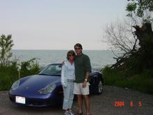 Pam &amp; I &amp; the P car on Kelly's Island, overlooking Lake Erie There was nothing better than cruising with the top down, listening to and singing Chris Issacs "Your Wicked Ways" to my wife. Just to see the look of love in her eyes.