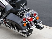 Picture of rear with luggage rack, and Monster Ovals