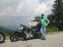 My hubby Brett (brettcr) and his VRod at the parkway!