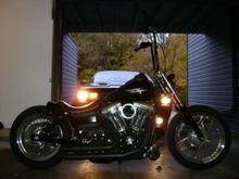 Challenger lights set off the picture.  That's about 6 in the AM.  Couldn't wait to get her back together.