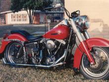 '78 FLH
3 speed w/reverse, hand shift, rocker (foot) clutch.
Meridian, MS.  1992