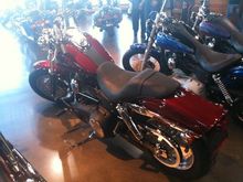 On the showroom floor! It was love at first sight!
she wasn't the fanciest but she really caught my eye.
1 mile on her when I drove her out of the store.