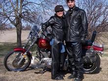 Lizzetty and me on the Softail