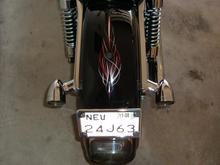 Rear fender pinstriping