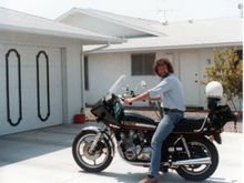 Back when I had hair on my Suzuki GS1000E