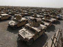 Iraqi security forces lost 2,300 Humvee armored vehicles when Islamic State overran the northern city of Mosul in June 2014, Prime Minister Haider al-Abadi said on Sunday in an interview with Iraqiya state television. Coupled with previous losses of American weapons, the conclusion is simple: The United States is effectively supplying Islamic State with tools of war the militant group cannot otherwise hope to acquire from its patrons.