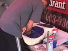 Tall boy stock seat reworked w/ memory foam over gel pad ...