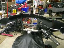 Fairing teardown before new 10" bar upgrade.
