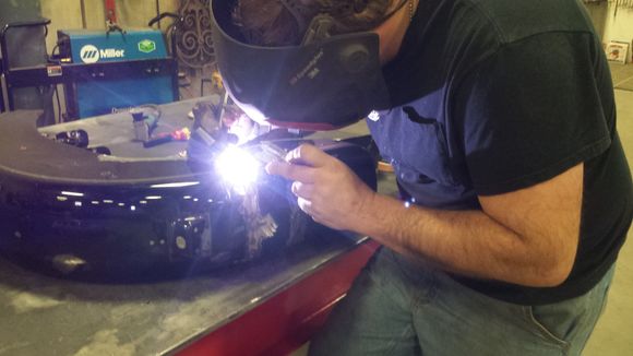 My good friend Nick laying down some TIG. His shop is building about 2 miles of railing for a stadium right now. After they finish that project, they have over 15,000 feet of railing to do for the new MN Vikings stadium. I guess you could say they know how to work with metal..