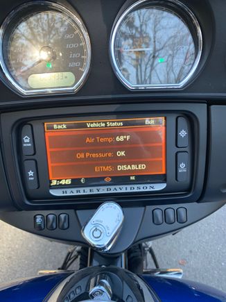 It was 71 when I was on the Street Glide.