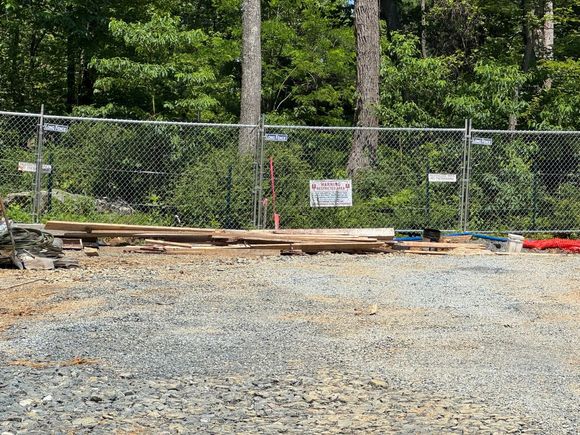Some temporary fencing near the restricted area as there is some construction going on.