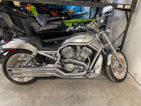 My new project 2002 #913 off the assembly line. My first V-Rod plenty of traditional V twins. This will be a new adventure. 