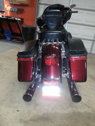 The bullet LEDS light up the plate for the LEO's