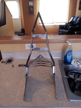 Home-made sissy bar and rack