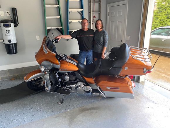 Wife and I.  She likes orange