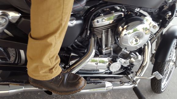 Im having a bit of issues w a passenger and passenger pegs on my sportster. They get in my way when im breaking and/or trying to back the motorcycle in a parking spot. They hit my calfs, and its even worse when my gf is on as well. Her boots get in my way when im coming to a stop. Does anyone else have this problem? Any suggestions or advice to help solve them?