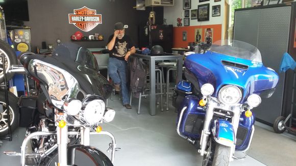 "Darla2" resting comfortably in the Scorpio man cave.