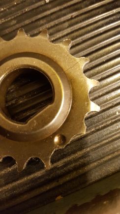 trashed Crankshaft Gear. Fractured as well as