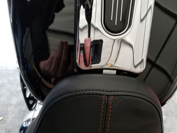 Just like Teedoff, I have the 18 CVO seat and this is probably the same gap that you are talking about.  I haven't drilled new holes to slide it forward yet, I still may but I've gotten used to it, but still bugs me.
 