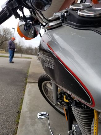 At and below the "n"