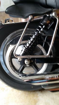 13 inch progressive 412 mounted using mounted  using 1to 3 in lowering block