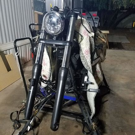 Got my permit. Rode about 60 miles with the bent bars and began the tear down of the front end. Holy crap, who ever wrenched on this bike must of had very limited tools because i found several bolts with stripped out allen and torque bit inserts. 